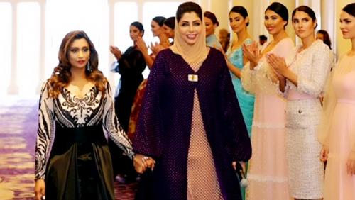 ZENOFER FATHIMA with Her Highness Sheikha Hend Al Qassemi at the Royal Gala Fashion Show at Palazzo Versace Dubai