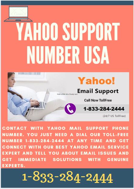 Yahoo Service Number 1833-284-2444 USA