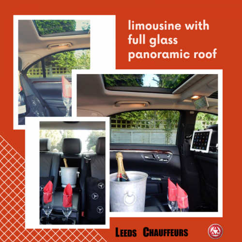 limousine with full glass panoramic roof