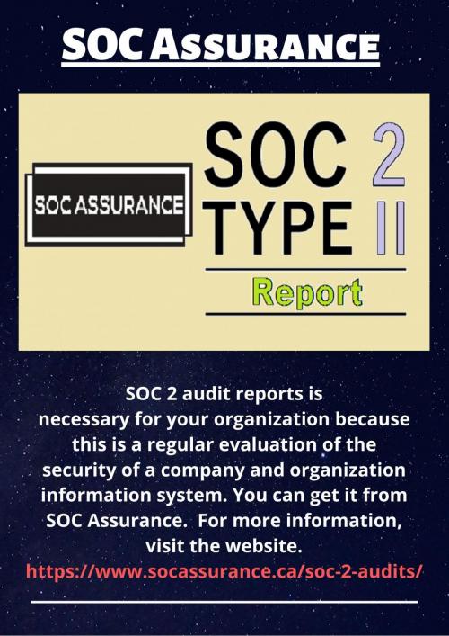 Get SOC Type 2 Audit Reports from SOC Assurance