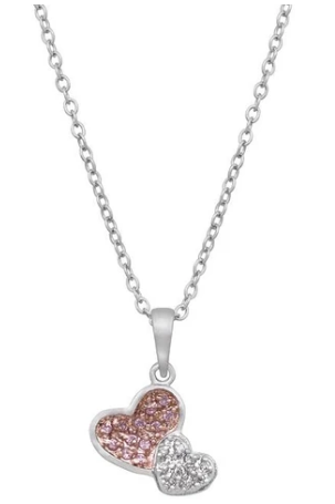 Buy Two Hearts Pave Pendant on this Valentine for your love ones at  Arras Creation Only on $22.00.
