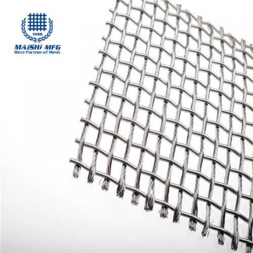 Crimped woven stainless steel railing woven wire fabric for decoration