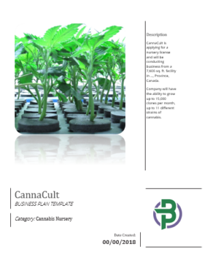 cannabis cultivation businessplan Canada