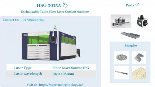 Exchangable Table Fiber Laser Cutting Machine HSG 3015A