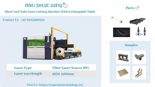 Sheet And Tube Fiber Laser Cutting Machine HSG 3015E-22EQ