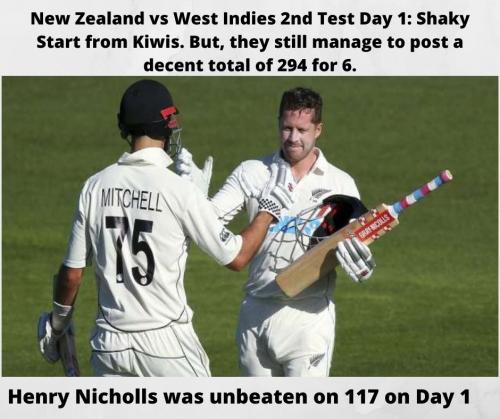 New Zealand vs West Indies 2nd Test Day 1_ Shaky Start from Kiwis