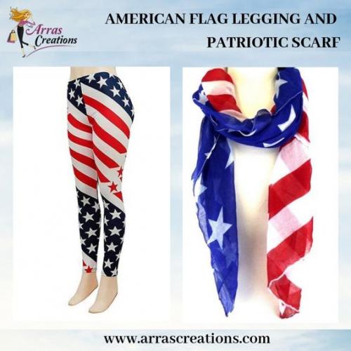 American Flag Print Scarf