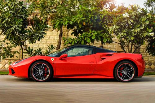 Ferrari 488 For Rent In Dubai - Side