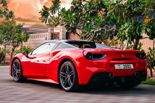 Ferrari 488 For Rent In Dubai - Back