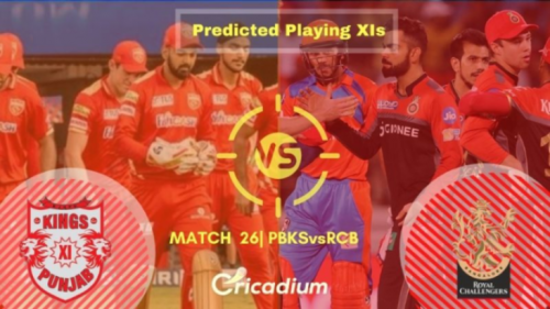 IPL 2021 Match 26 PBKS vs RCB Predicted Playing XIs â€“ April 30th 2021