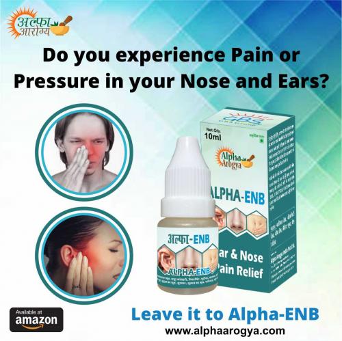 Ayurvedic drops for ear and nose pain - Alpha ENB