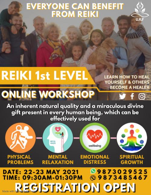 REGISTRATION OPEN  for REIKI LEVEL 1 USUI REIKI & PSYCHIC ENERGY ONLINE WORKSHOP