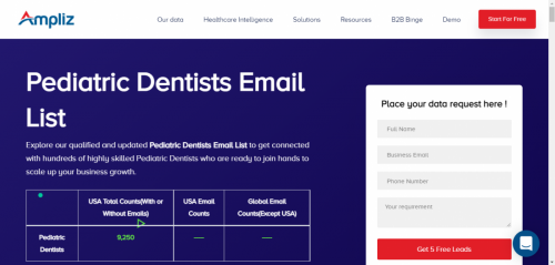 Pediatric Dentists Email List