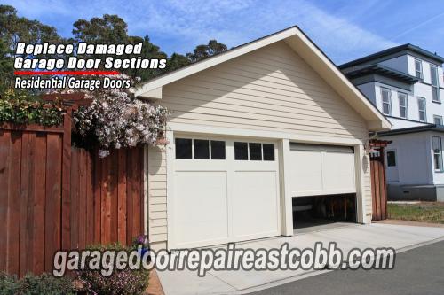 East-Cobb-garage-door-replace-damaged-garage-door-sections