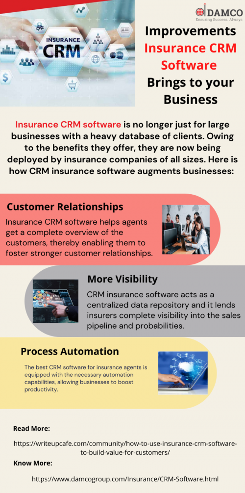 Improvements Insurance CRM Software Brings to your Business