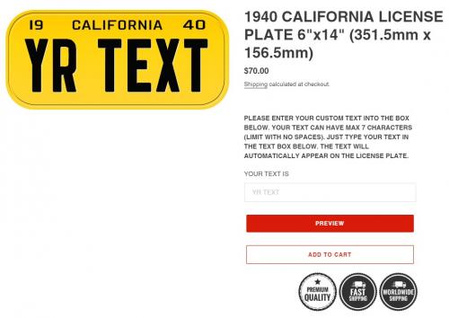1940 california license plate