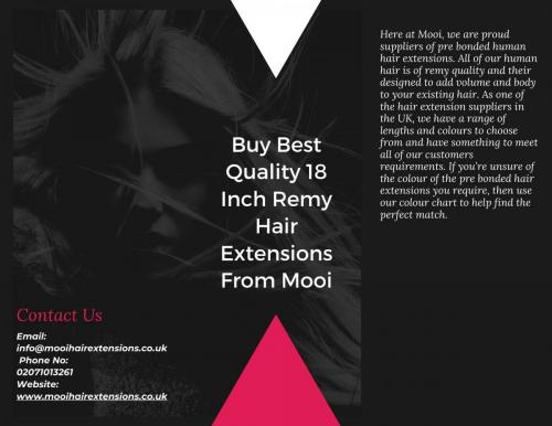 Buy Best Quality 18 Inch Remy Hair Extensions From Mooi