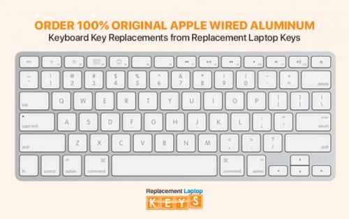 Order 100% Original Apple Wired Aluminum Keyboard Key Replacements from Replacement Laptop Keys