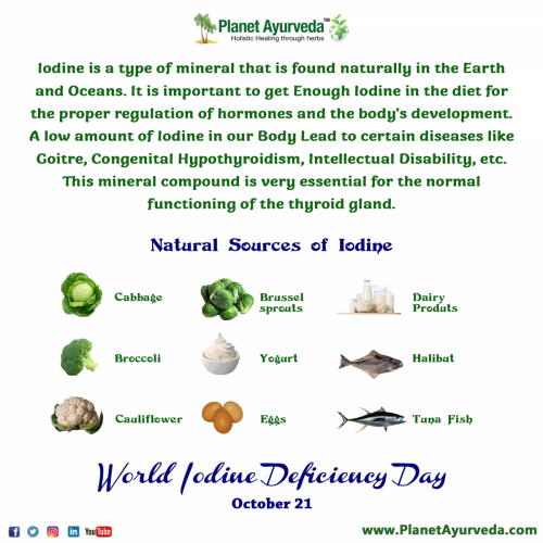 World Iodine Deficiency Day - 21st October