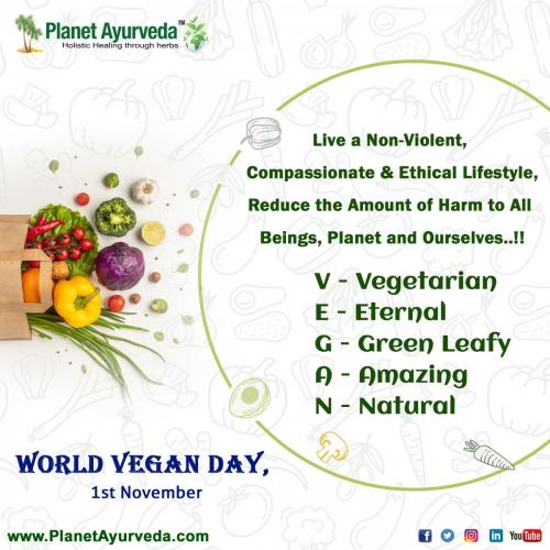 1st November- World Vegan Day 2021