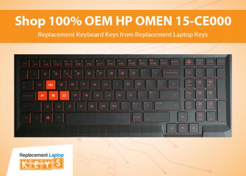 Shop 100% OEM HP OMEN 15-CE000 Replacement Keyboard Keys from Replacement Laptop Keys