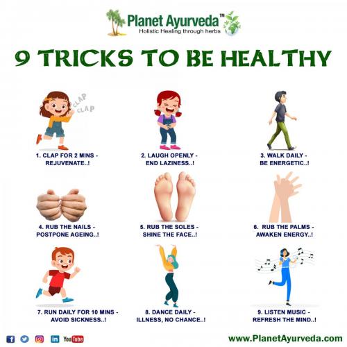 9 Tricks to be Healthy -  Lifestyle Tips