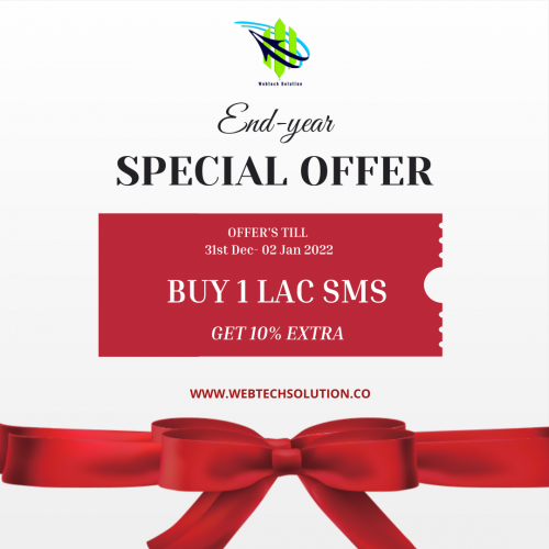 New Year Special Offer Buy 1lac SMS Get 10% Extra