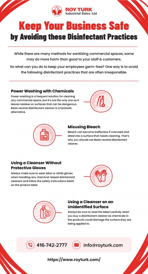 Keep Your Business Safe by Avoiding these Disinfectant Practices