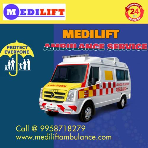 Medically Prepared Ambulance Service in Golaroad by Medilift