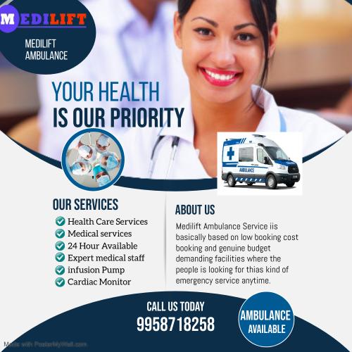 Inexpensive Ambulance Service in Mokama by Medilift