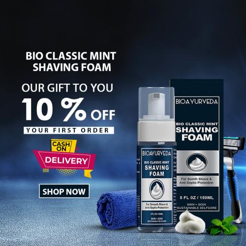 Bio Classic Mint Shaving Foam 8x8