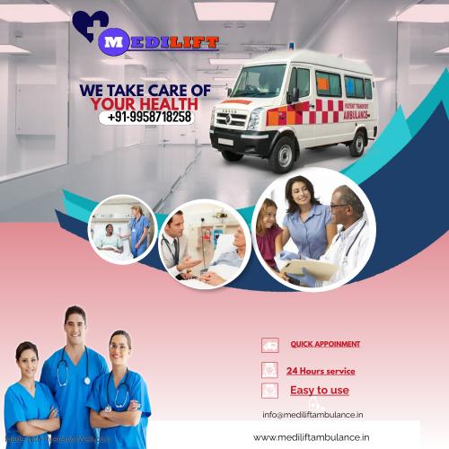 Medically Prepared Ambulance Service in Ashok Nagar by Medilift