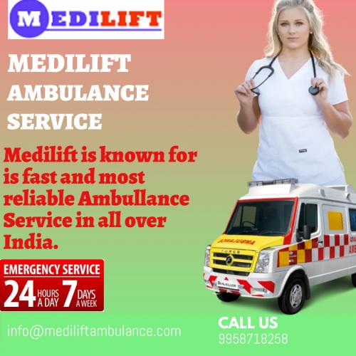 Safety Transfer Ambulance Service in Nehru Place by Medilift