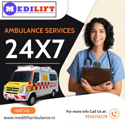 Budget Friendly Ambulance Service in Nehru Place Anytime by Medilift