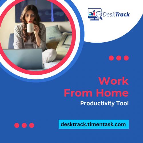 Blue Work From Home Instagram Post