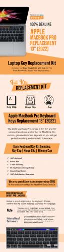 Get the Top Quality Apple MacBook Pro Keyboard Keys online from Replacement Laptop Keys