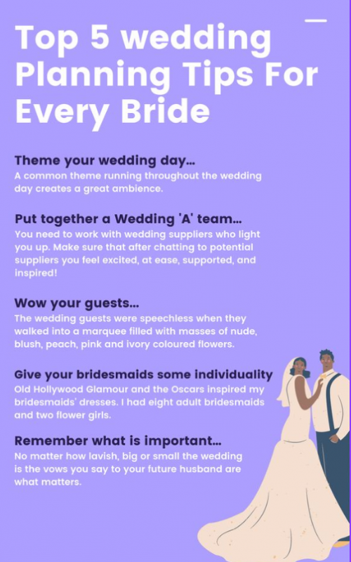 Top 5 Wedding Planning Tips for Every Brides