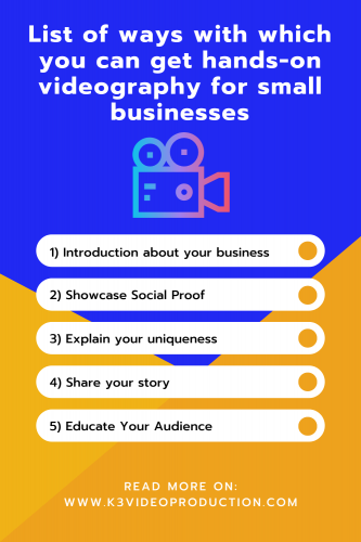 VIDEOGRAPHY WAYS FOR SMALL BUSINESS