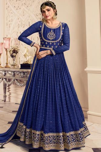 Stunning Royal Blue Anarkali Dress