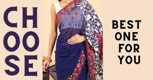Best Hand Embroidery Sarees Online