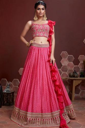 Pink engagement lehenga