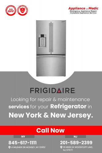 Frigidaire Refrigerator Repair Serivice NJ and NY - Appliance Medic