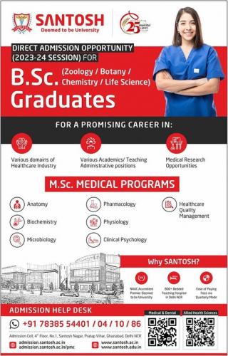 M.Sc. Medical programs- Santosh deemed to be University