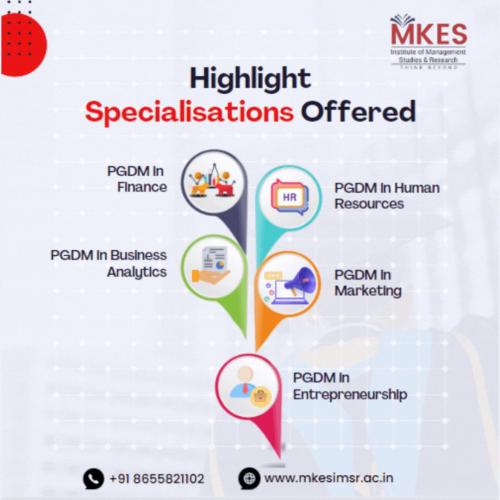 Highlight Specialisations offered  in MKESIMSR