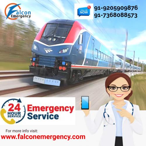Use Reliable and Best ICU Train Ambulance Service in Patna and Ranchi by Falcon Emergency 01