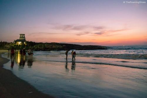 sunset scene at Hawa beach