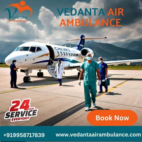 For Risk-Free Medical Transportation Hire ICU Facilitated Vedanta Air Ambulance