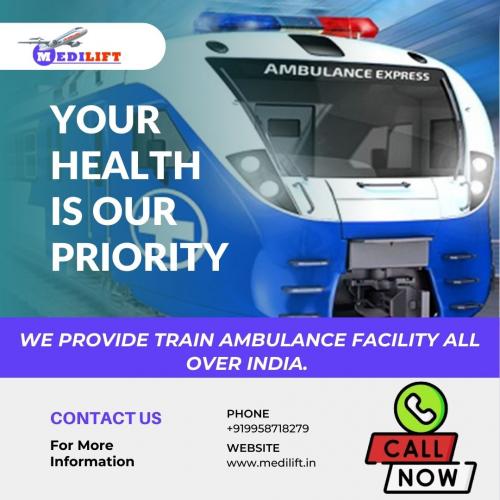 Medilift Train Ambulance Service in Patna with Highly Evolved Medical System