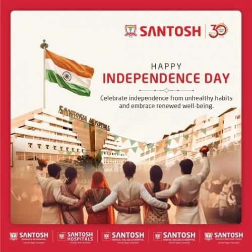 Independence Day-Santosh Institute of Allied Health Sciences