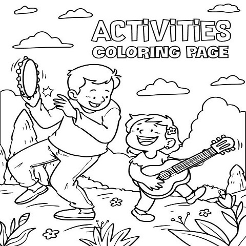 Activities Coloring Pages